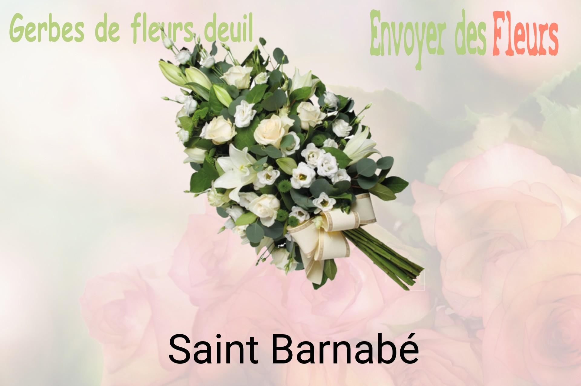 Gerbe de fleurs de deuil livrée à Saint-Barnabé